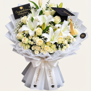 Elegant Graduation Rose Bouquet